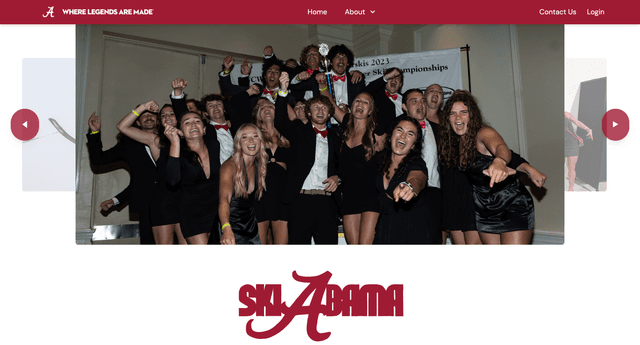 Capstone Project | Web Application for University of Alabama's Waterski Team